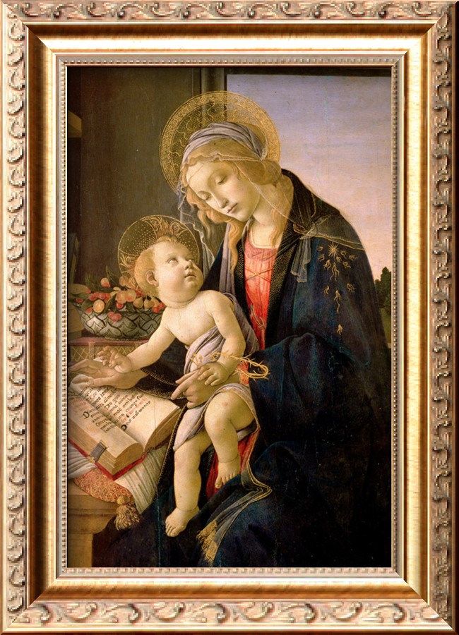 The Virgin Teaching The Infant Jesus To Read - Sandro Botticelli painting on canvas